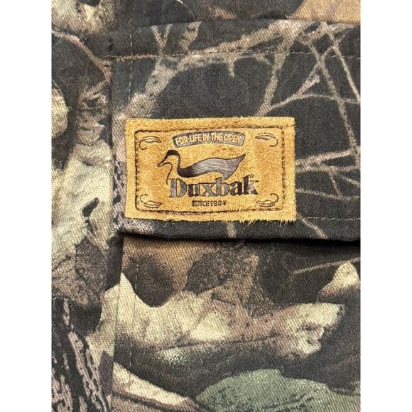 Xl Duxbak Camp Hunting Jacket Camouflage Tree Green Made In USA - Picture 5 of 16